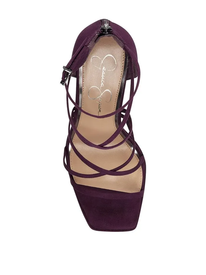 Jessica Simpson Sandals Women Mirelle High Heel In Burgundy Burgundy