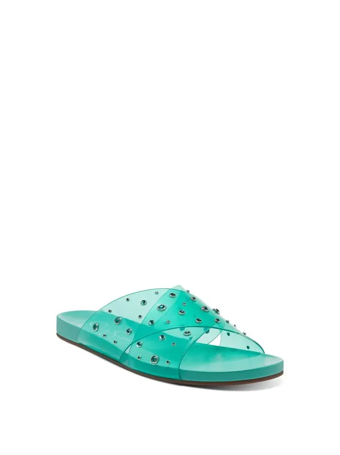 Jessica Simpson Sandals Women Tislie Slide In Seabreeze Seabreeze And Blue Stones