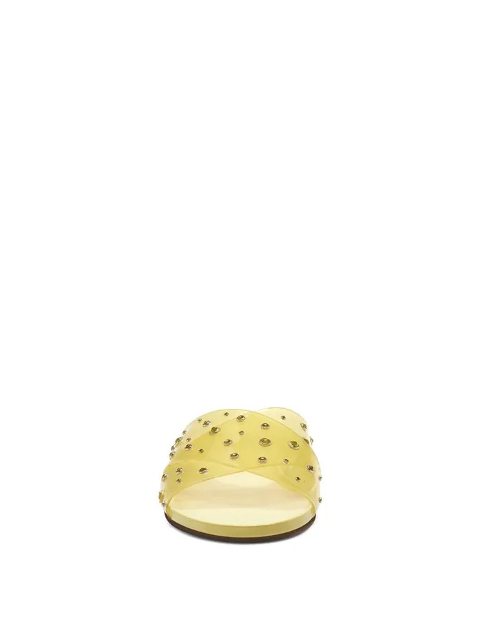 Jessica Simpson Sandals Women Tislie Slide In Yellow Yellow And Yellow Stones