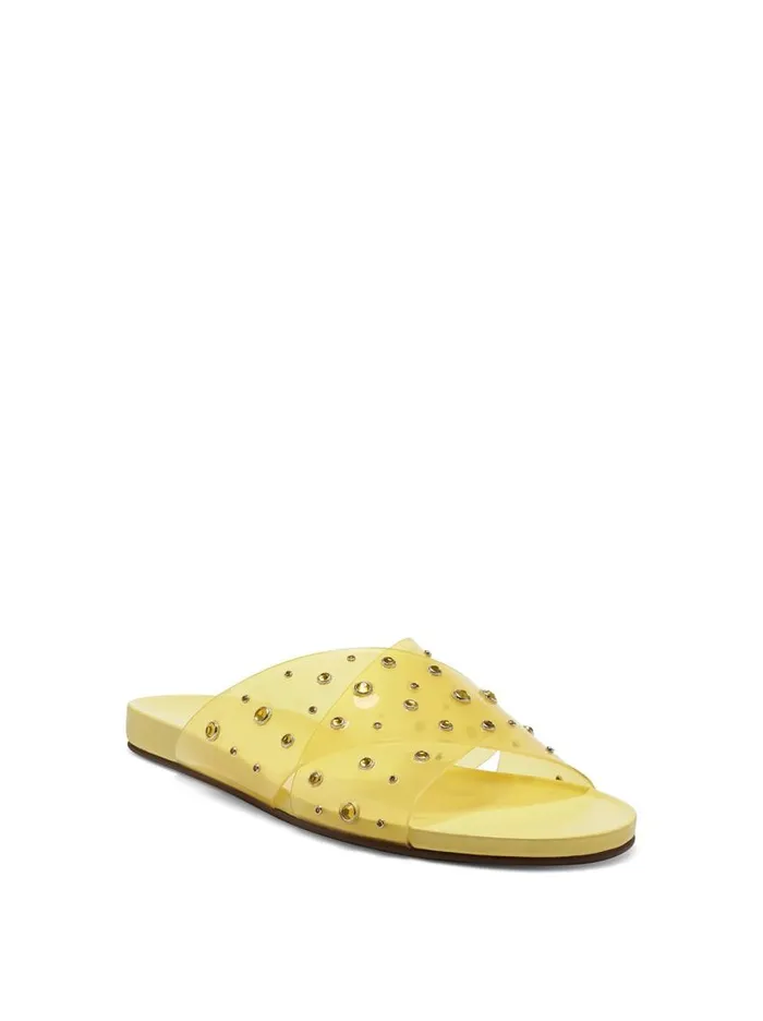 Jessica Simpson Sandals Women Tislie Slide In Yellow Yellow And Yellow Stones