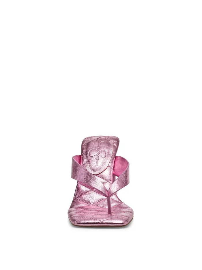 Jessica Simpson Sandals Women Zayde Thong Slide In Pink Metal Pink