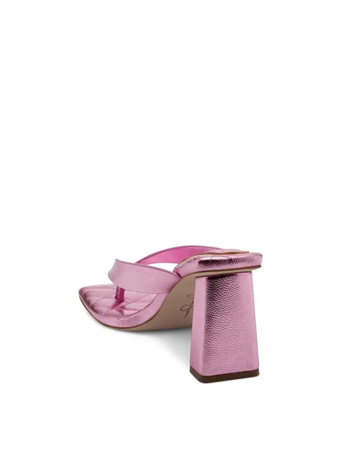 Jessica Simpson Sandals Women Zayde Thong Slide In Pink Metal Pink