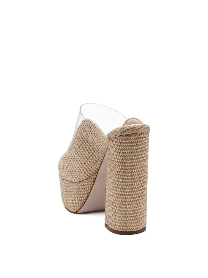 Jessica Simpson Slides and Mules Women Annalyn Platform Slide In Natural Natural