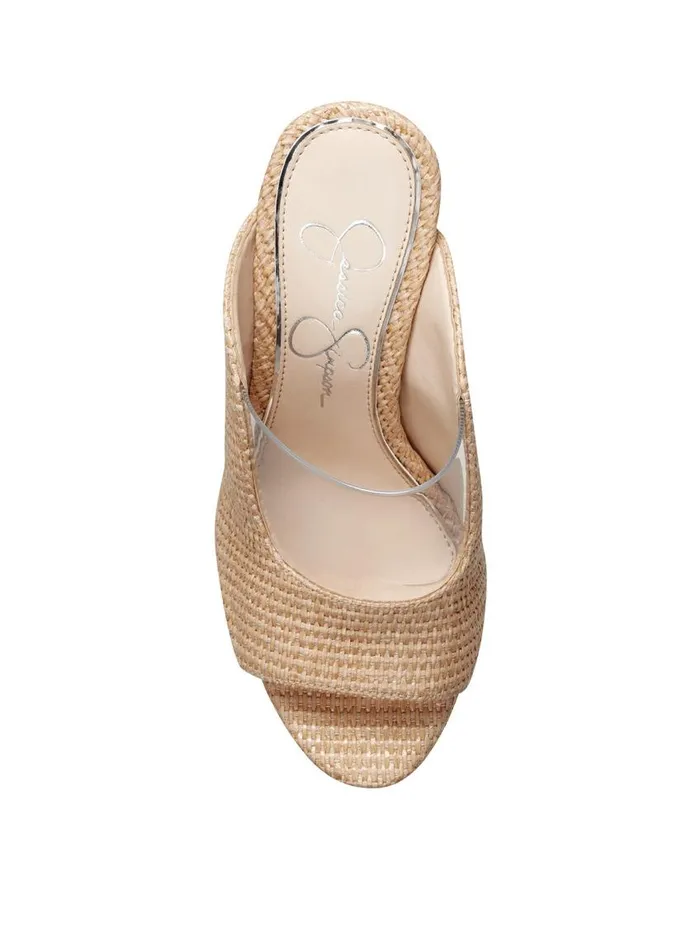 Jessica Simpson Slides and Mules Women Annalyn Platform Slide In Natural Natural