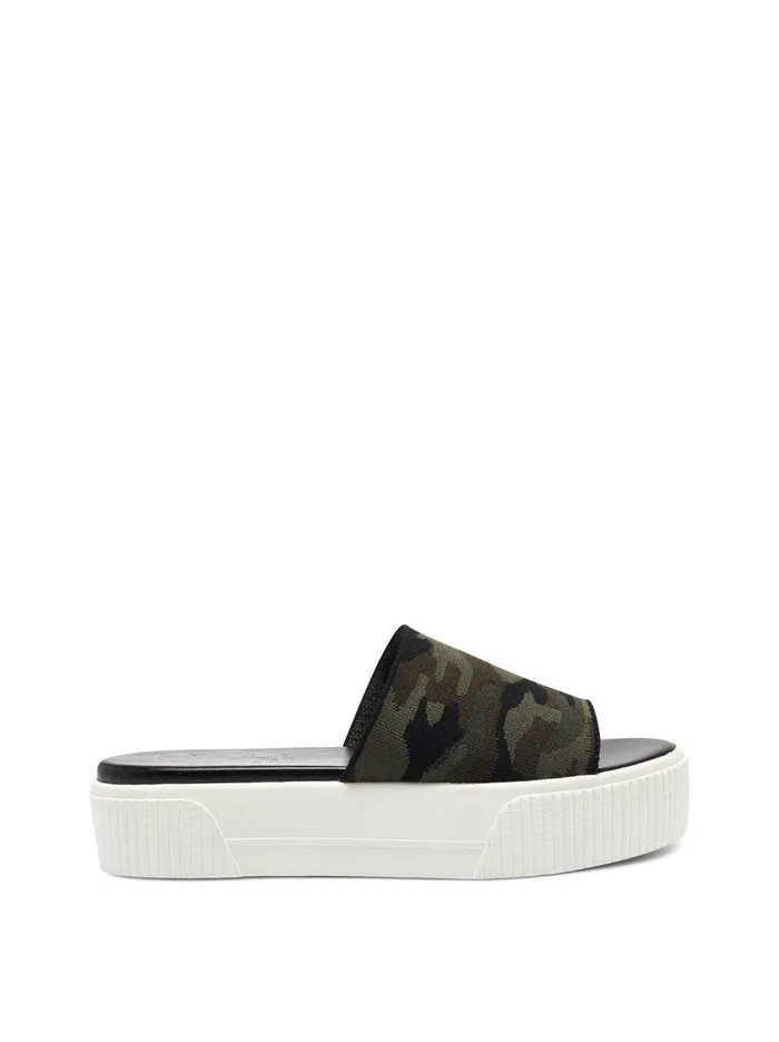 Jessica Simpson Slides and Mules Women Ezira Platform Flat In Camo Camo Green Jessica Simpson Slides and Mules Women Ezira Platform Flat In Camo Camo Green