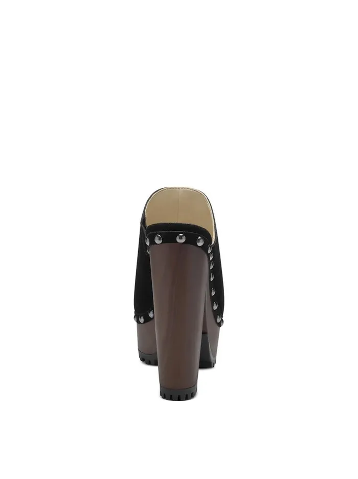 Jessica Simpson Slides and Mules Women Kouren Platform Clog In Black Black