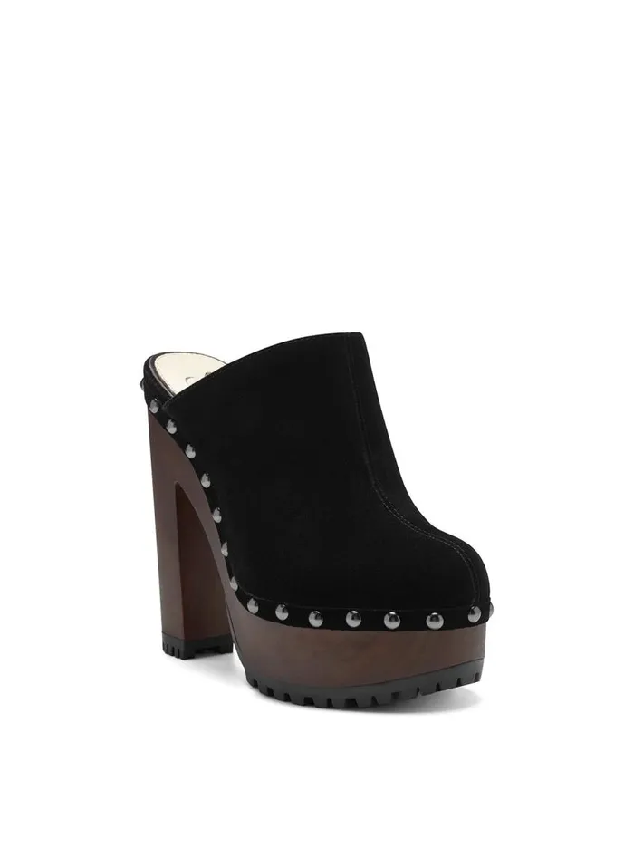 Jessica Simpson Slides and Mules Women Kouren Platform Clog In Black Black