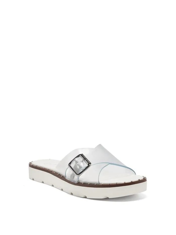 Jessica Simpson Slides and Mules Women Maritah Flat In Clear Clear