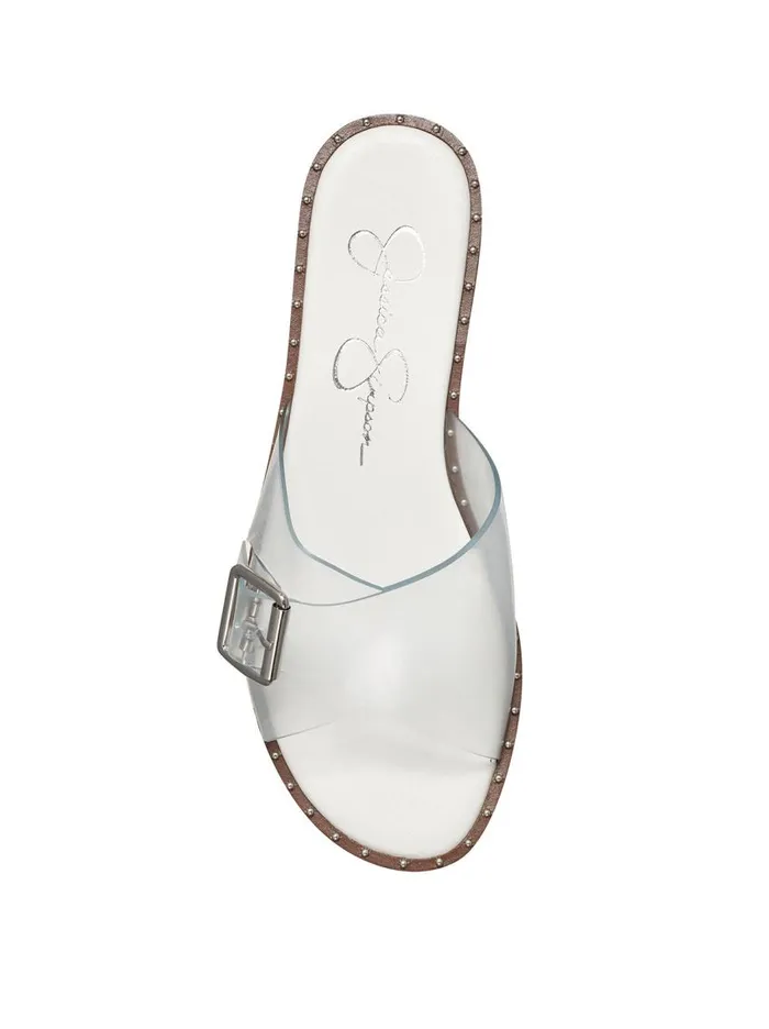Jessica Simpson Slides and Mules Women Maritah Flat In Clear Clear