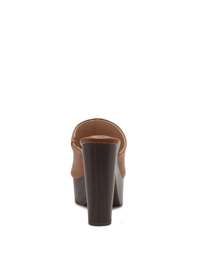 Jessica Simpson Slides and Mules Women Shelbie Platform Slide In Caramel Caramel