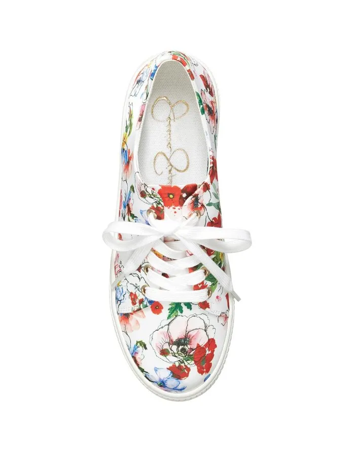 Jessica Simpson Sneakers Women Edda Platform Sneaker In Red Floral White Floral Print
