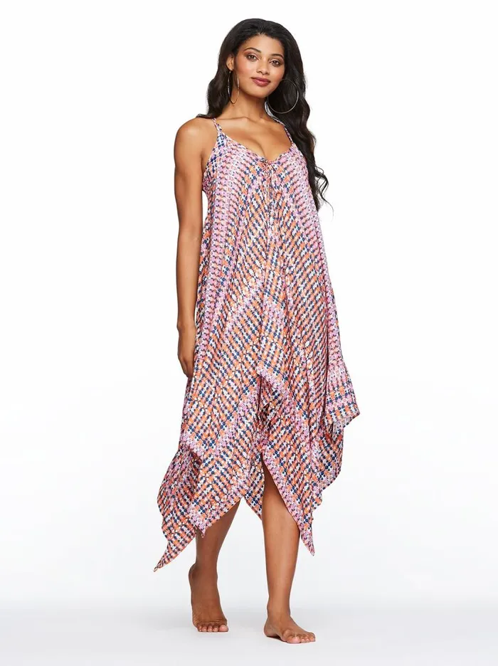 Jessica Simpson Swim Women Laguna Beach Cover Up In Fuschia Fuschia Print