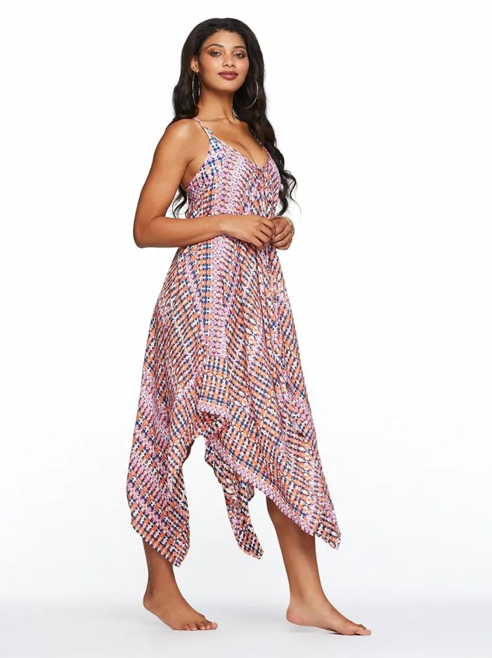 Jessica Simpson Swim Women Laguna Beach Cover Up In Fuschia Fuschia Print