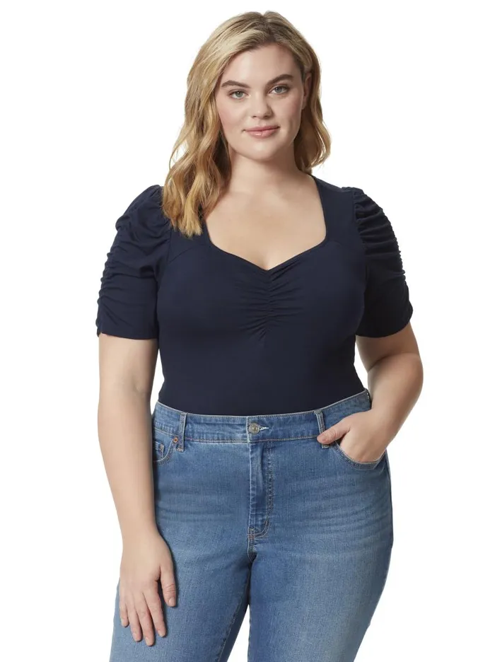 Jessica Simpson Tops Women Amelie Bodysuit In Navy Navy Jessica Simpson Tops Women Amelie Bodysuit In Navy Navy