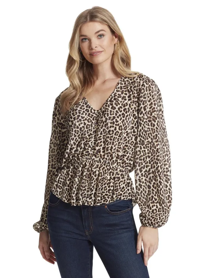 Jessica Simpson Tops Women Bettina Top In Leopard Rosette Leopard