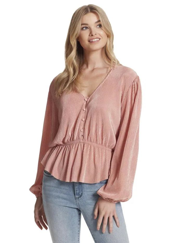 Jessica Simpson Tops Women Bettina Top In Peach Beige Peach Beige