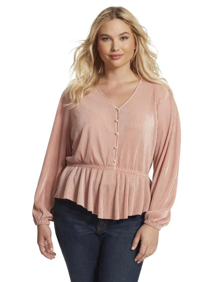 Jessica Simpson Tops Women Bettina Top In Peach Beige Peach Beige