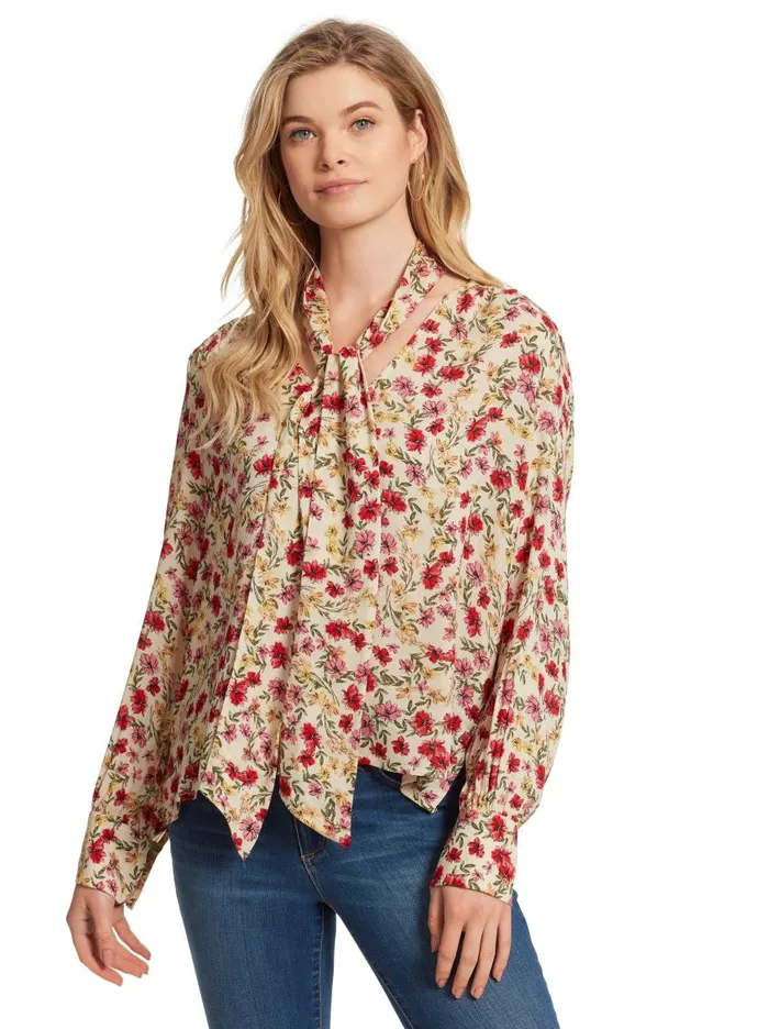 Jessica Simpson Tops Women Dazed Blouse In Canvas Posies Canvas Posies Jessica Simpson Tops Women Dazed Blouse In Canvas Posies Canvas Posies