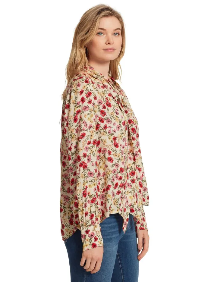 Jessica Simpson Tops Women Dazed Blouse In Canvas Posies Canvas Posies Jessica Simpson Tops Women Dazed Blouse In Canvas Posies Canvas Posies