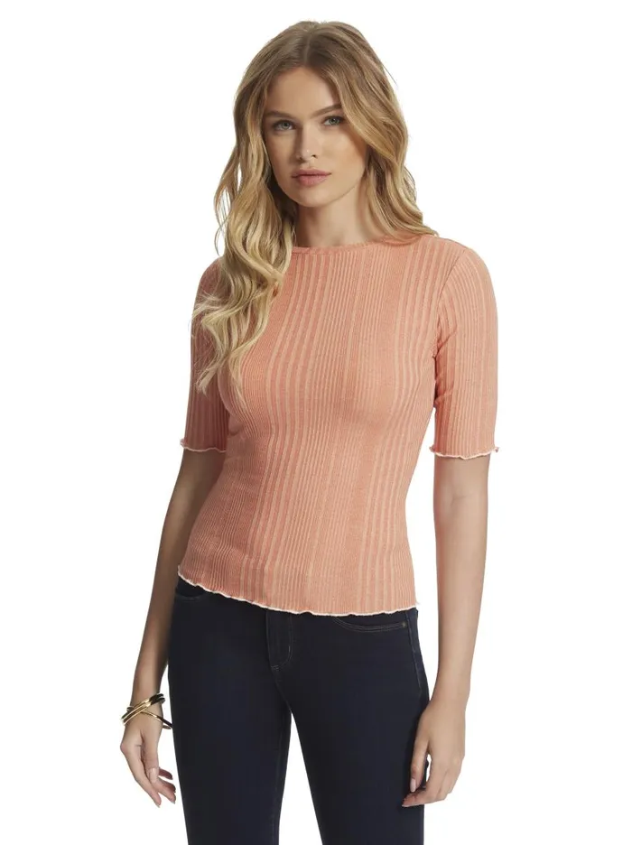 Jessica Simpson Tops Women Declyn Top In Tawny Orange Tawny Orange Texture