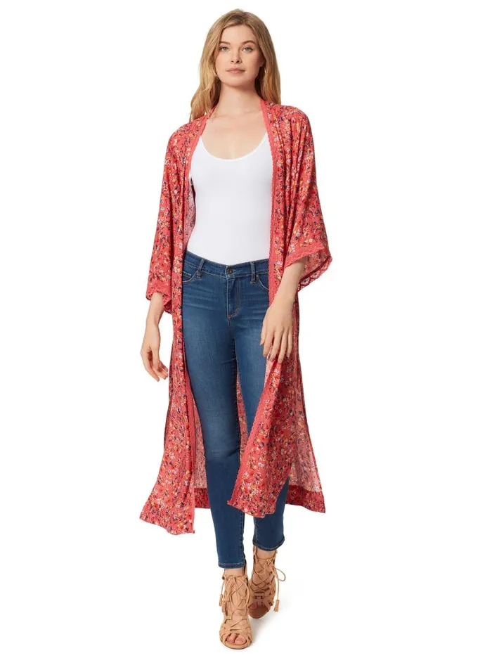 Jessica Simpson Tops Women Holly Duster In Acrylic Ditsy Acrylic Ditsy