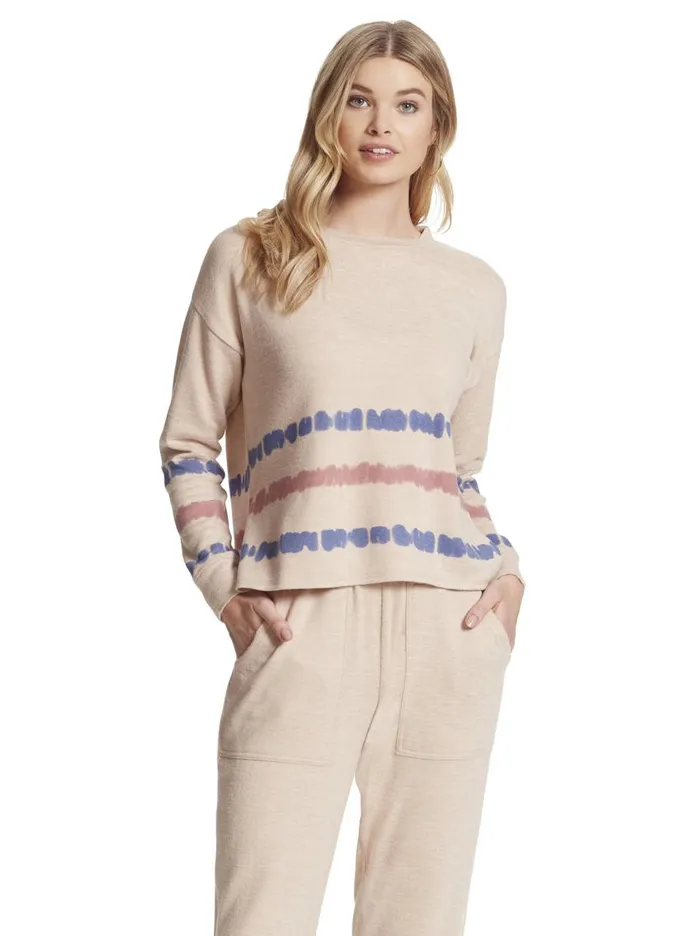 Jessica Simpson Tops Women Lisa Pullover In Earth Stripe Earth Stripe Print