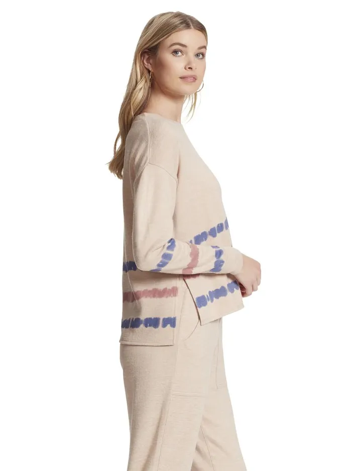 Jessica Simpson Tops Women Lisa Pullover In Earth Stripe Earth Stripe Print