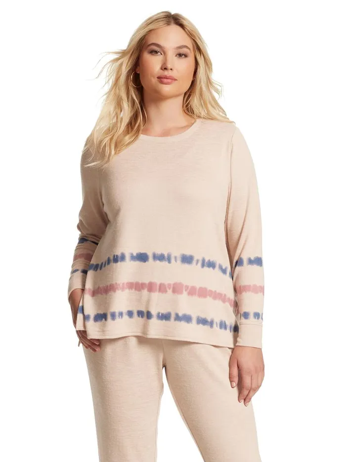 Jessica Simpson Tops Women Lisa Pullover In Earth Stripe Earth Stripe Print