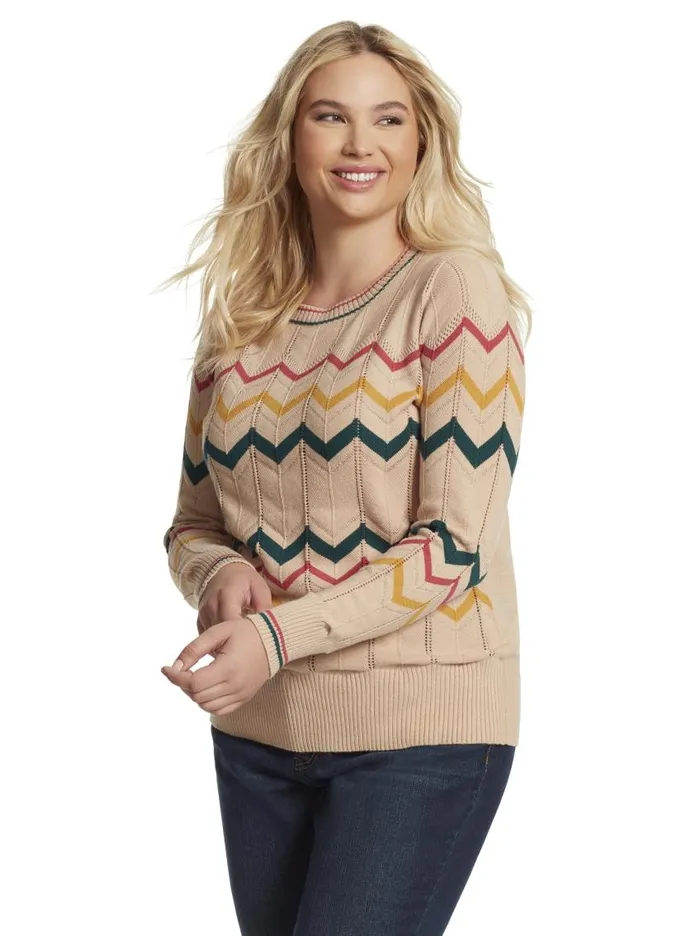Jessica Simpson Tops Women Marcelina Sweater In Oatmeal Oatmeal Combo