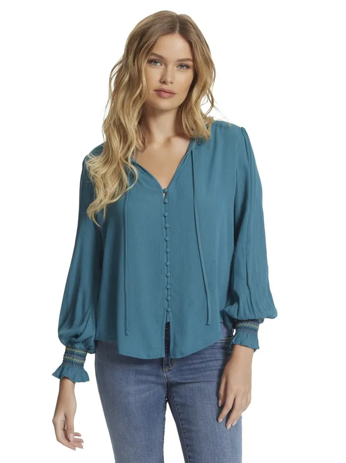 Jessica Simpson Tops Women Presto Blouse In Colonial Blue Colonial Blue