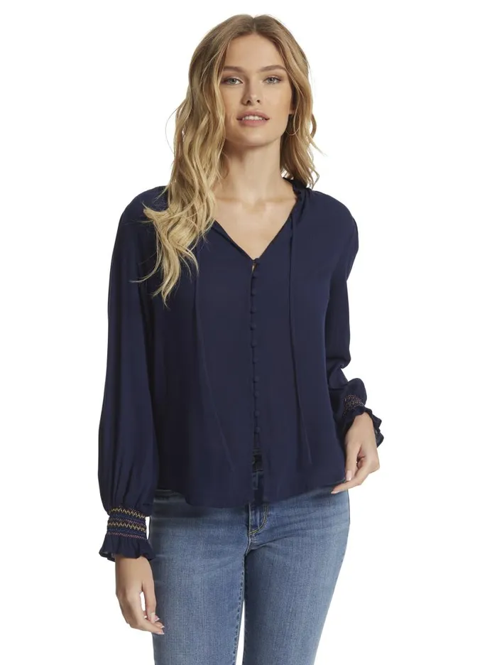 Jessica Simpson Tops Women Presto Blouse In Maritime Blue Maritime Blue