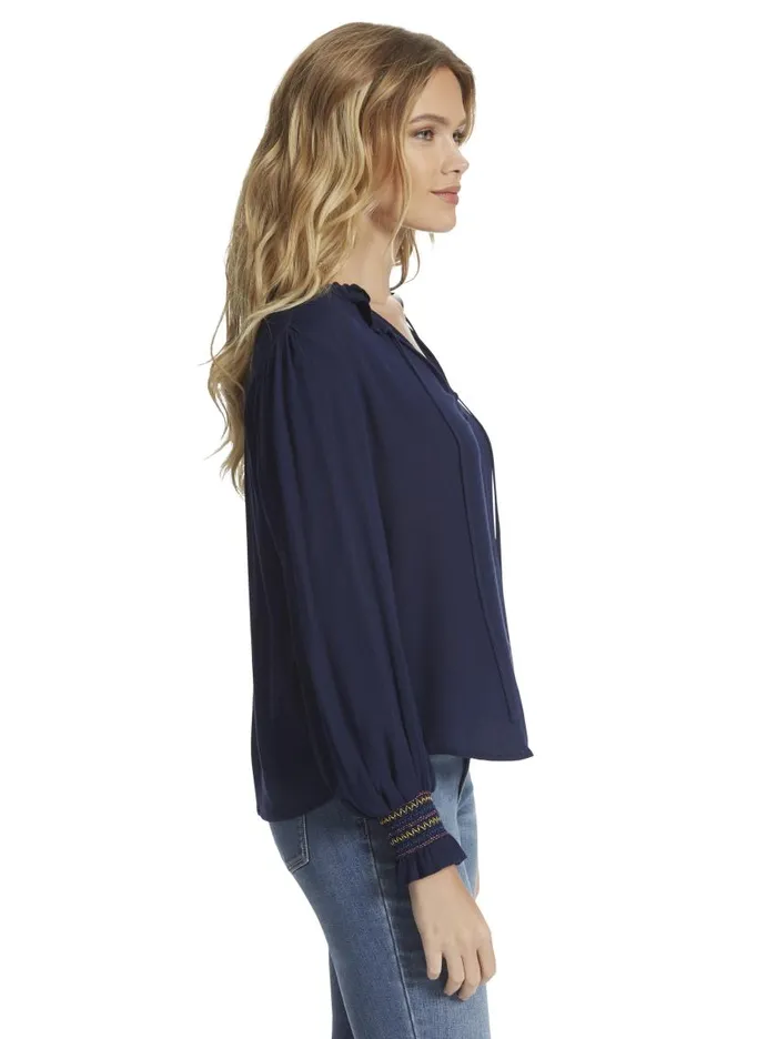 Jessica Simpson Tops Women Presto Blouse In Maritime Blue Maritime Blue Jessica Simpson Tops Women Presto Blouse In Maritime Blue Maritime Blue