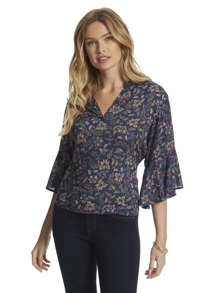 Jessica Simpson Tops Women Tulle Top In Mood Indigo Mood Indigo Dandy Paisleys Jessica Simpson Tops Women Tulle Top In Mood Indigo Mood Indigo Dandy Paisleys
