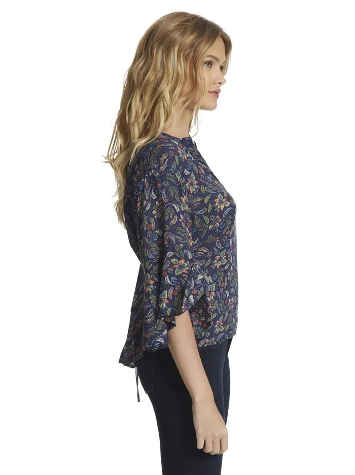 Jessica Simpson Tops Women Tulle Top In Mood Indigo Mood Indigo Dandy Paisleys Jessica Simpson Tops Women Tulle Top In Mood Indigo Mood Indigo Dandy Paisleys