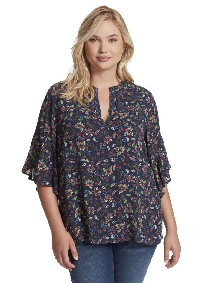 Jessica Simpson Tops Women Tulle Top In Mood Indigo Mood Indigo Dandy Paisleys Jessica Simpson Tops Women Tulle Top In Mood Indigo Mood Indigo Dandy Paisleys