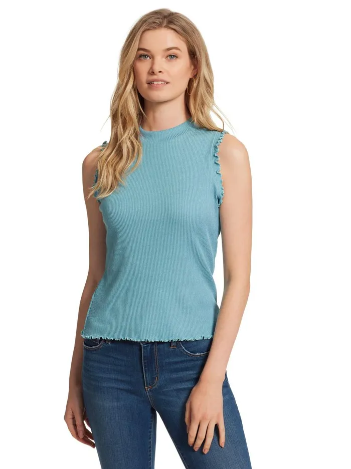 Jessica Simpson Tops Women Valerie Rib Top In Ultramarine Marine Blue Ultramarine Jessica Simpson Tops Women Valerie Rib Top In Ultramarine Marine Blue Ultramarine