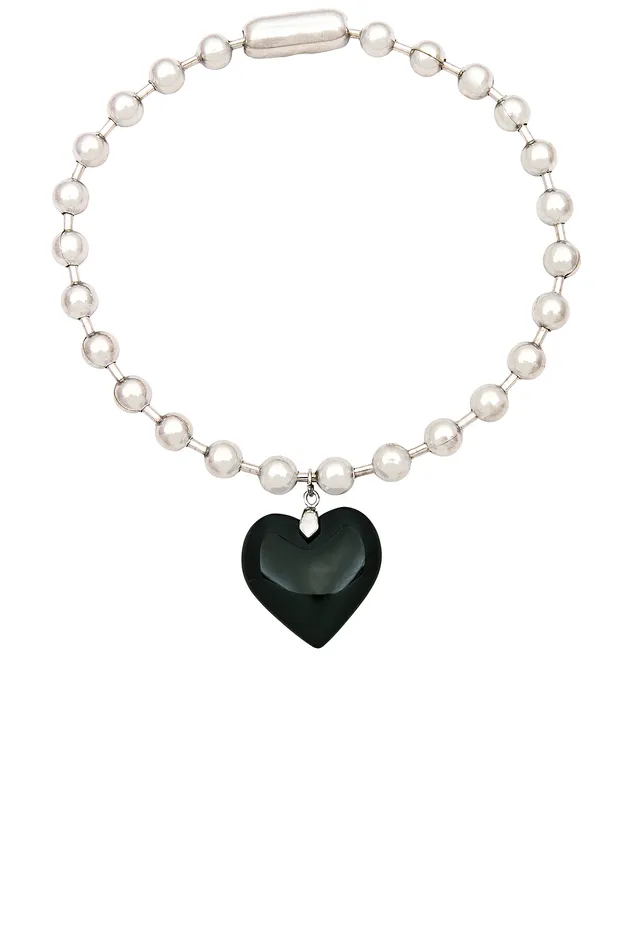 Jewelry Women Lovers and Friends Parker Necklace Silver and Black