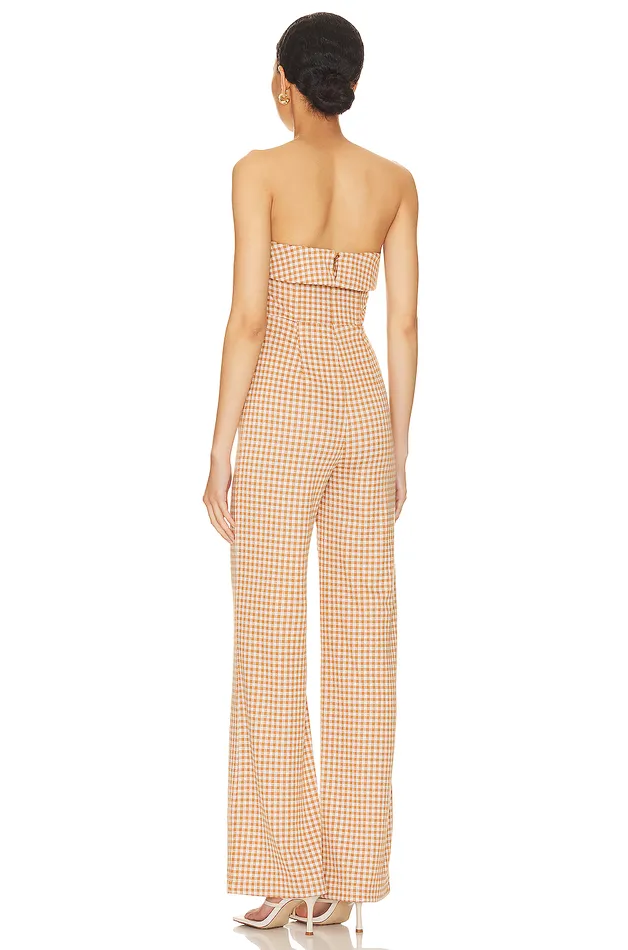 Jumpsuits Women Lovers and Friends Chelsea Jumpsuit Brown and White Jumpsuits Women Lovers and Friends Chelsea Jumpsuit Brown and White