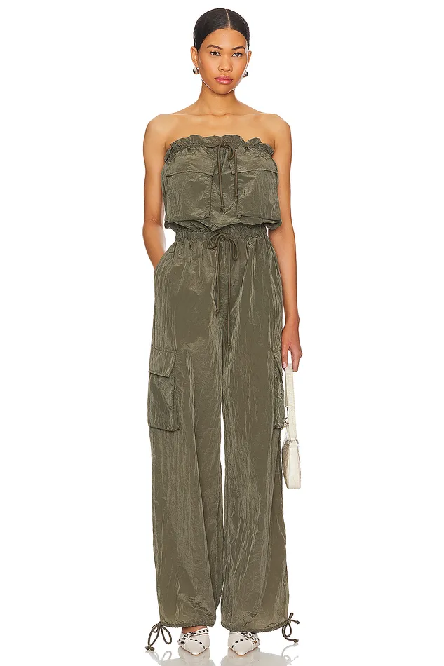 Jumpsuits Women Lovers and Friends Noah Cargo Jumpsuit Olive Green Jumpsuits Women Lovers and Friends Noah Cargo Jumpsuit Olive Green
