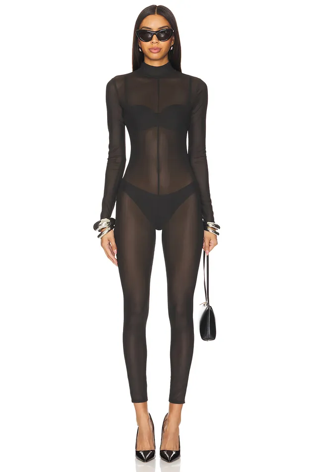 Jumpsuits Women Lovers and Friends Rumi Mesh Jumpsuit Black