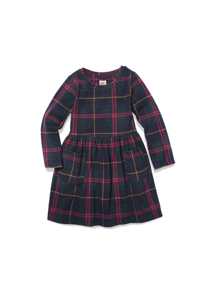 Kids Clothes Faherty Legend Sweater Dress Outer Limits Plaid