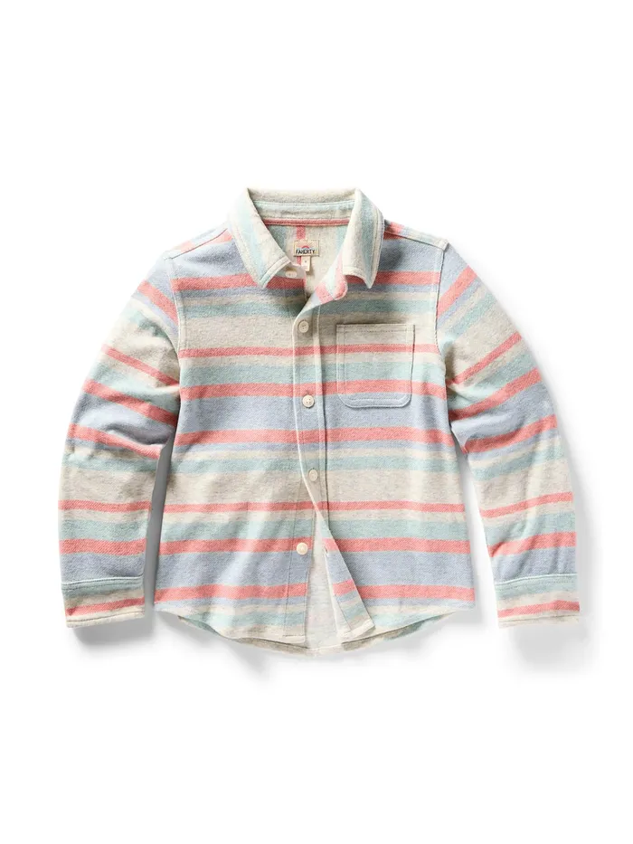 Kids Clothes Faherty Legend Sweater Shirt Coral Reef Stripe