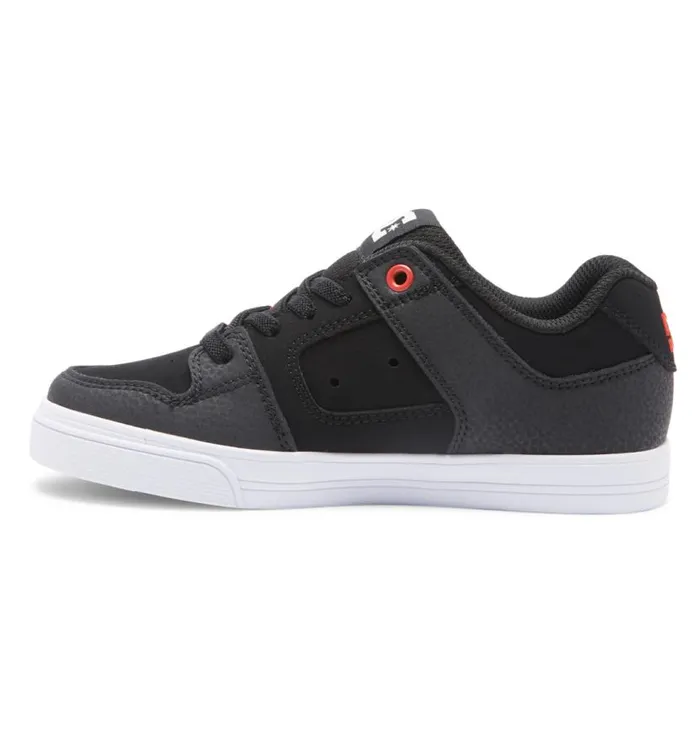 Kids DC Shoes Sneakers Boy039s Pure Elastic Waist Lace Shoes Redgreygrey