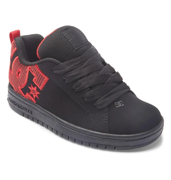 Kids DC Shoes Sneakers Court Graffik Shoes Blackblackred