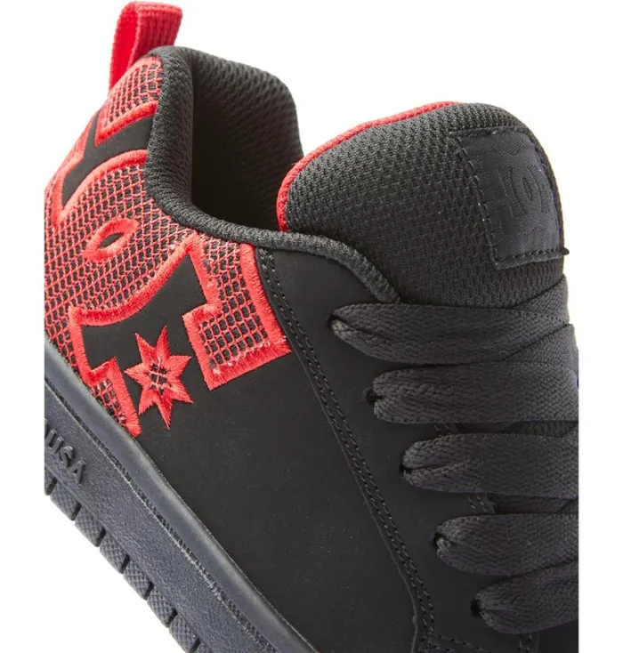 Kids DC Shoes Sneakers Court Graffik Shoes Blackblackred