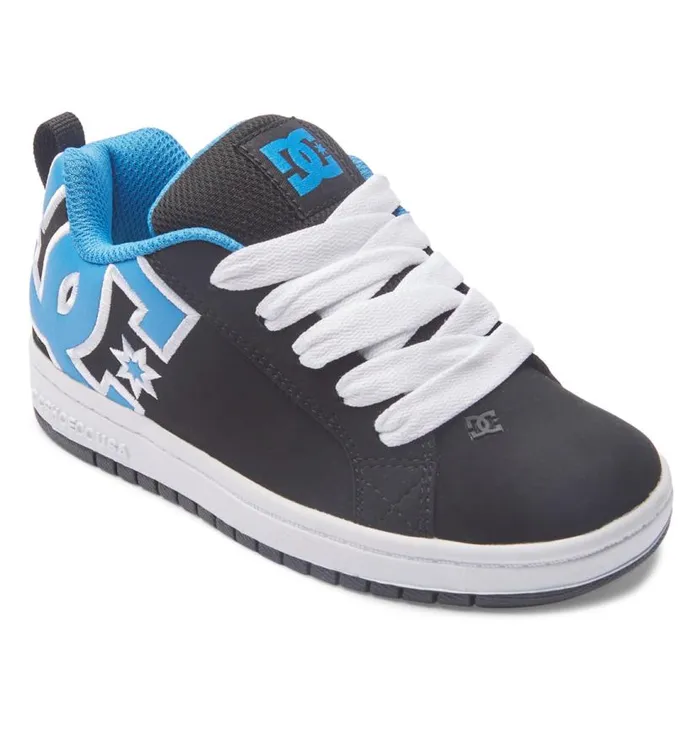 Kids DC Shoes Sneakers Court Graffik Shoes Blackbluegrey