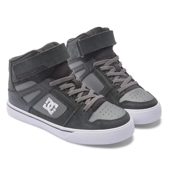 Kids DC Shoes Sneakers Pure High Elastic Waist Lace HighTop Shoes Anthraciteblack