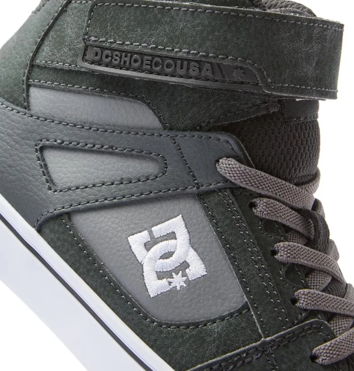 Kids DC Shoes Sneakers Pure High Elastic Waist Lace HighTop Shoes Anthraciteblack
