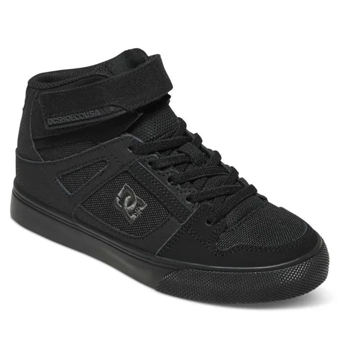 Kids DC Shoes Sneakers Pure High Elastic Waist Lace HighTop Shoes Blackblackblack