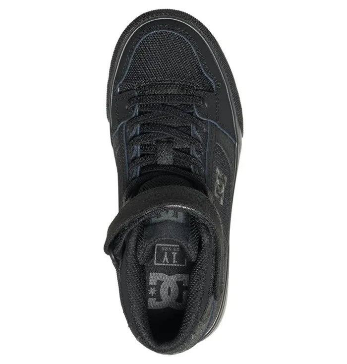 Kids DC Shoes Sneakers Pure High Elastic Waist Lace HighTop Shoes Blackblackblack